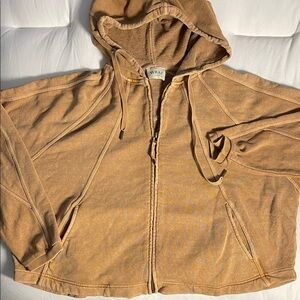 WRAP London Tan Zip-Up Hoodie